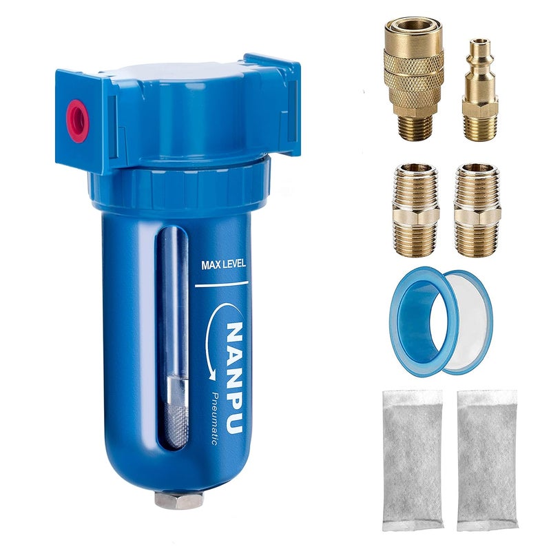 Zinc Alloy 1/2" NPT Activated Carbon Compressed Air Filter